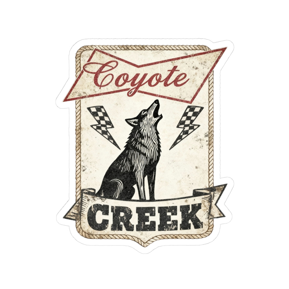 Vintage Coyote Creek Stickers