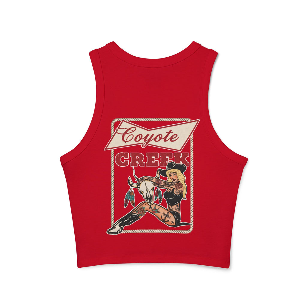 Retro Coyote Creek Women's Micro Rib Racer Tank Top