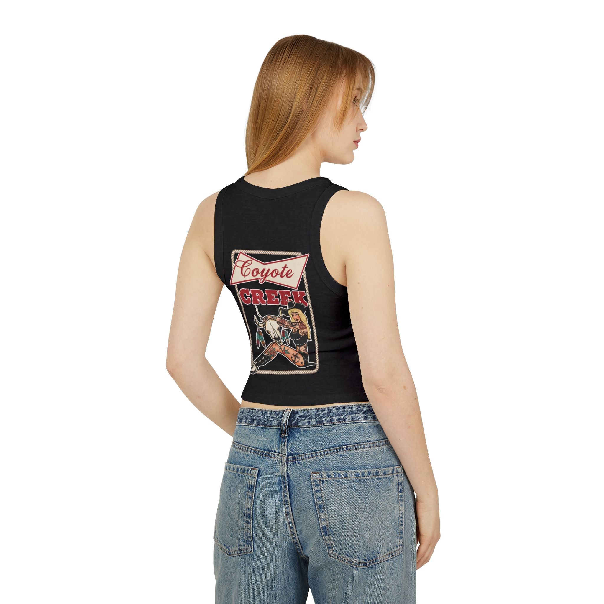 Retro Coyote Creek Women's Micro Rib Racer Tank Top