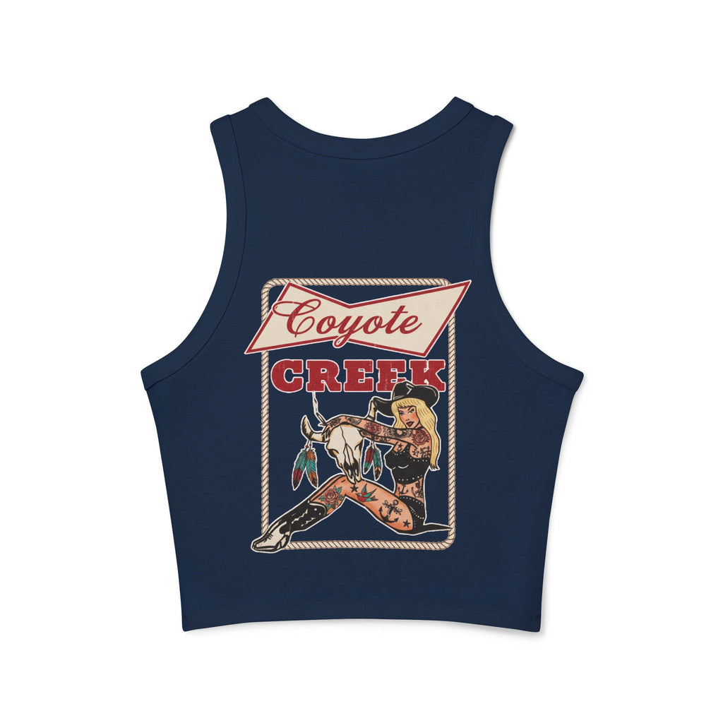 Retro Coyote Creek Women's Micro Rib Racer Tank Top