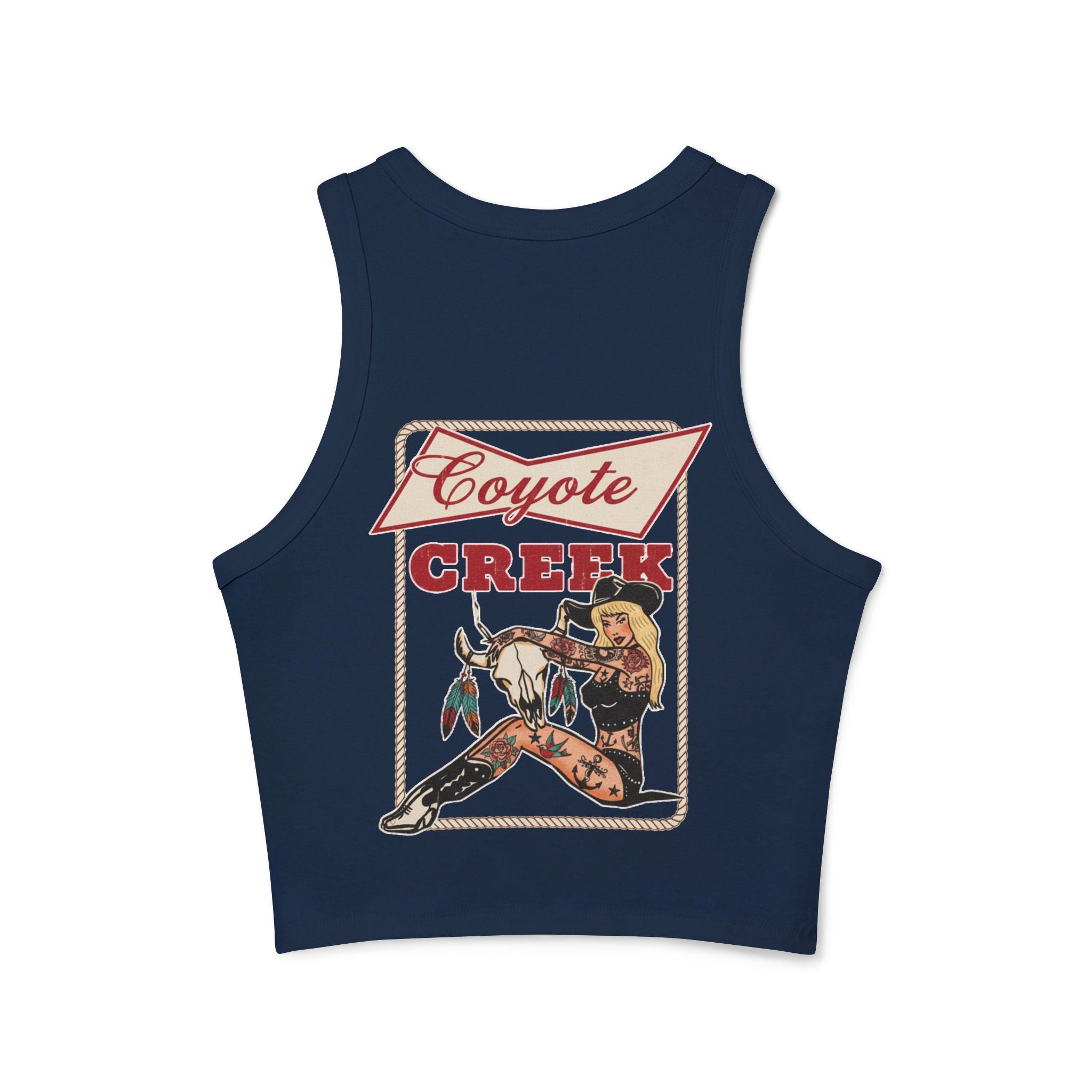Retro Coyote Creek Women's Micro Rib Racer Tank Top