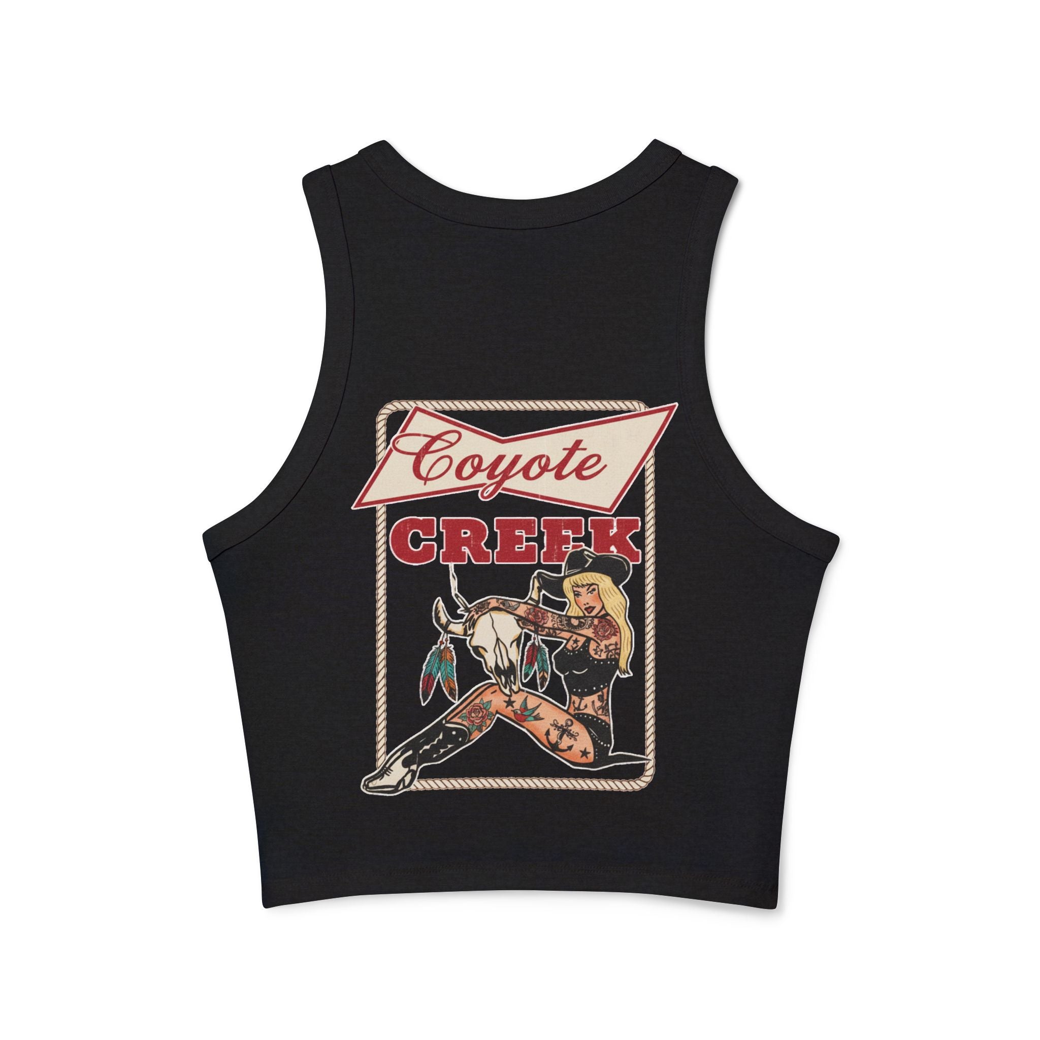 Retro Coyote Creek Women's Micro Rib Racer Tank Top