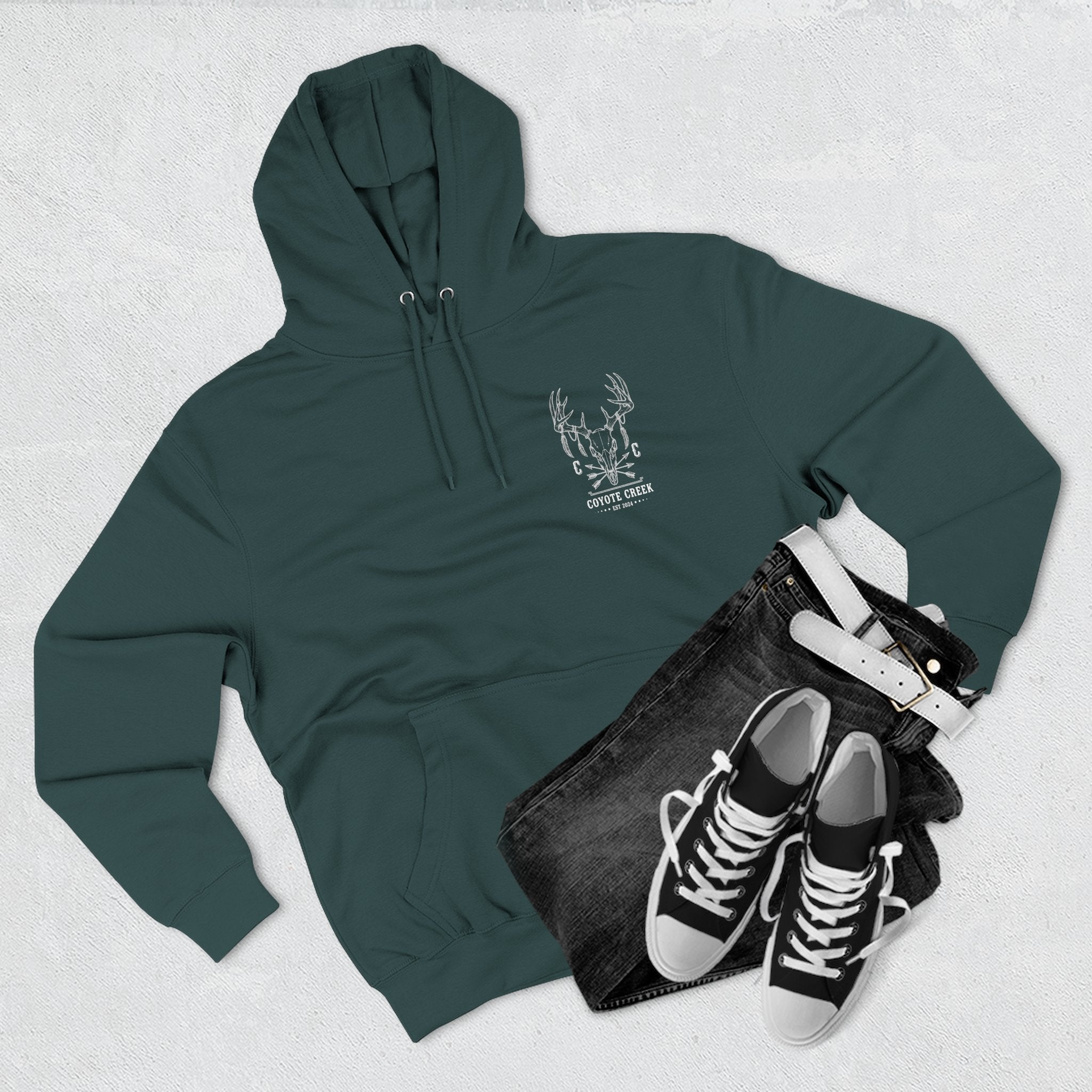 Cozy Coyote Creek Three-Panel Fleece Hoodie