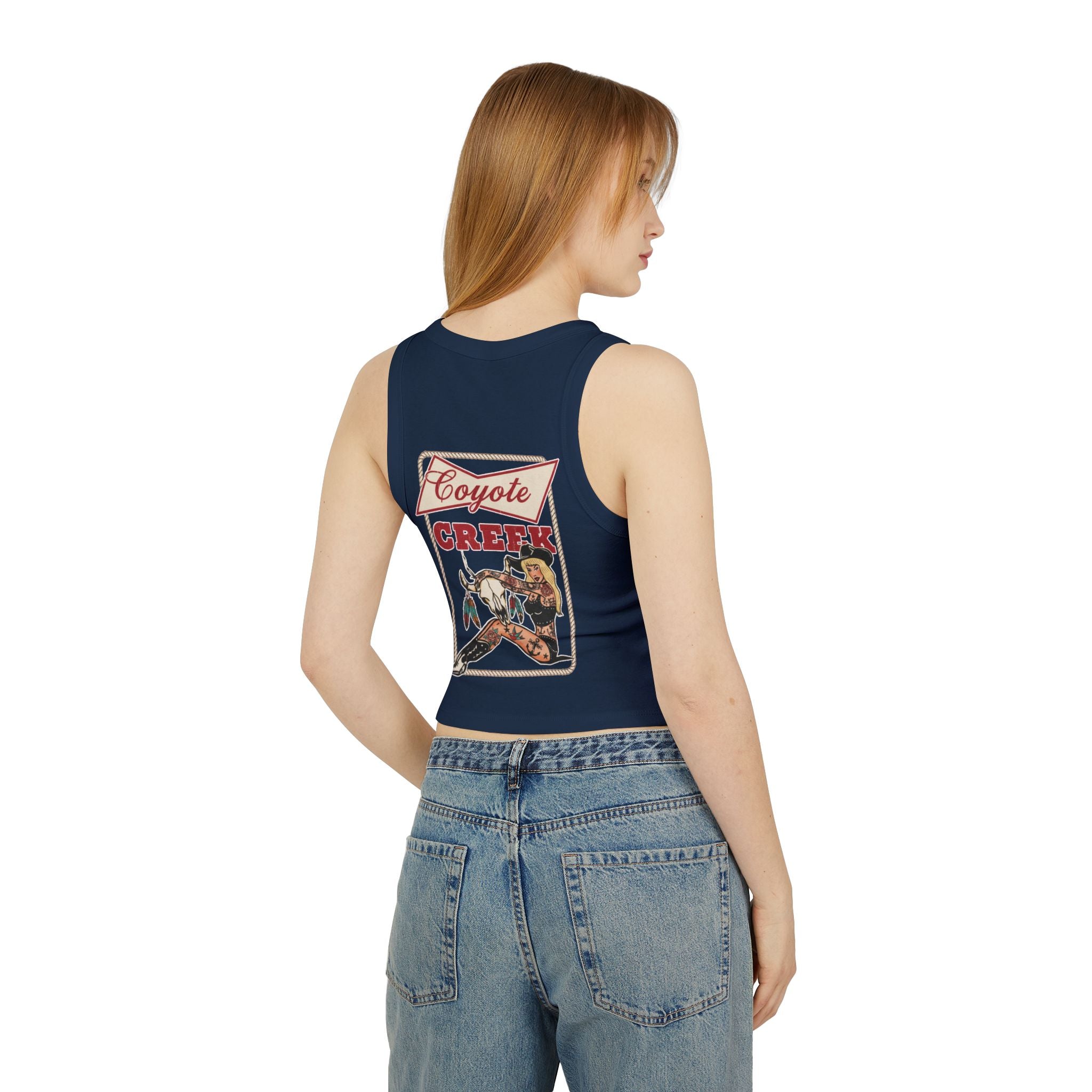 Retro Coyote Creek Women's Micro Rib Racer Tank Top