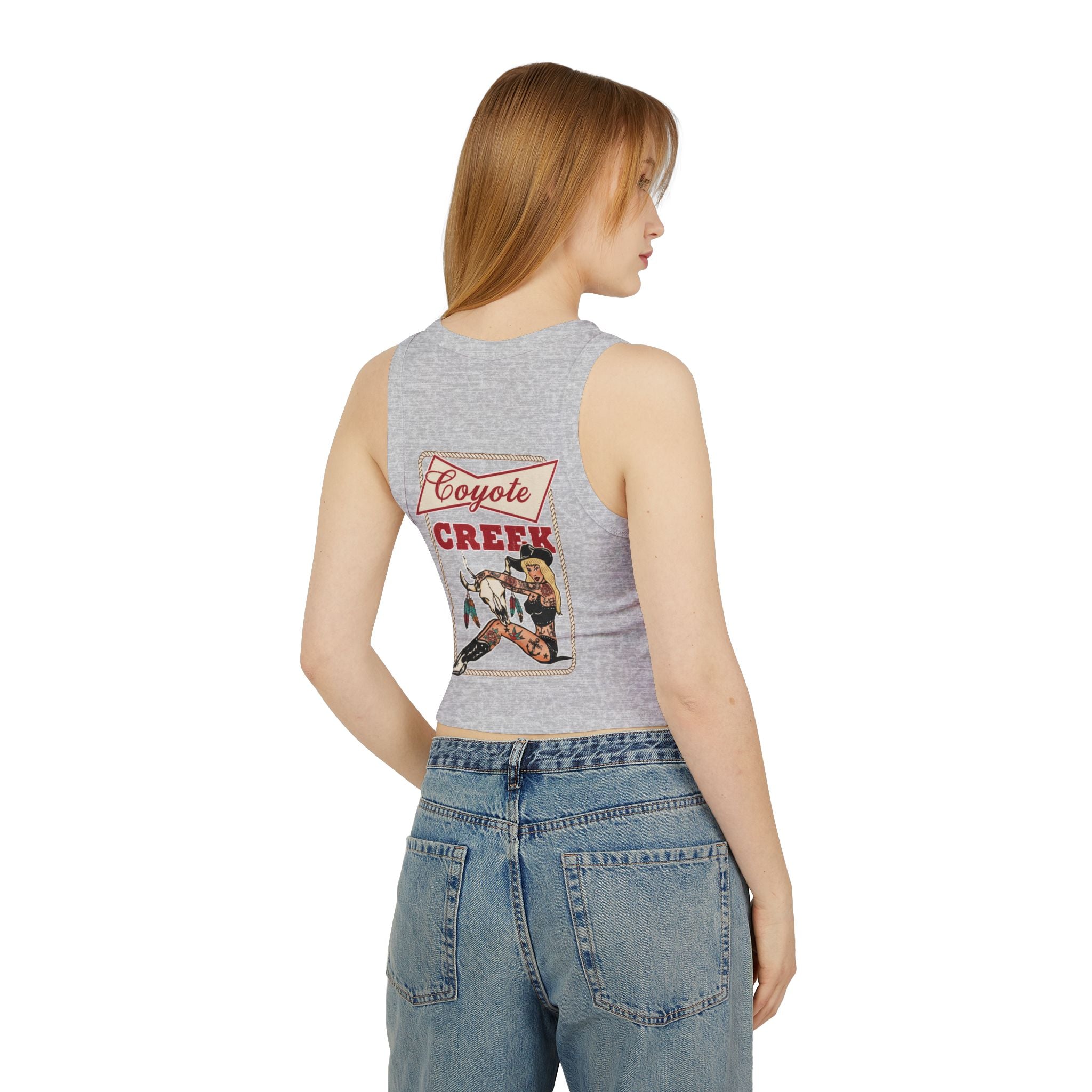 Retro Coyote Creek Women's Micro Rib Racer Tank Top